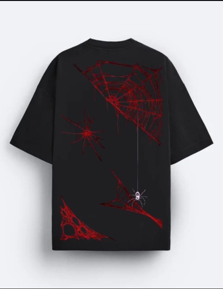 Red Spider Web Gothic Tee